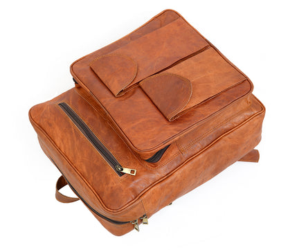 Image of Genuine Leather Backpack High Capacity Travel Bag Rucksack Day Pack 693192748 from Edmene LLC