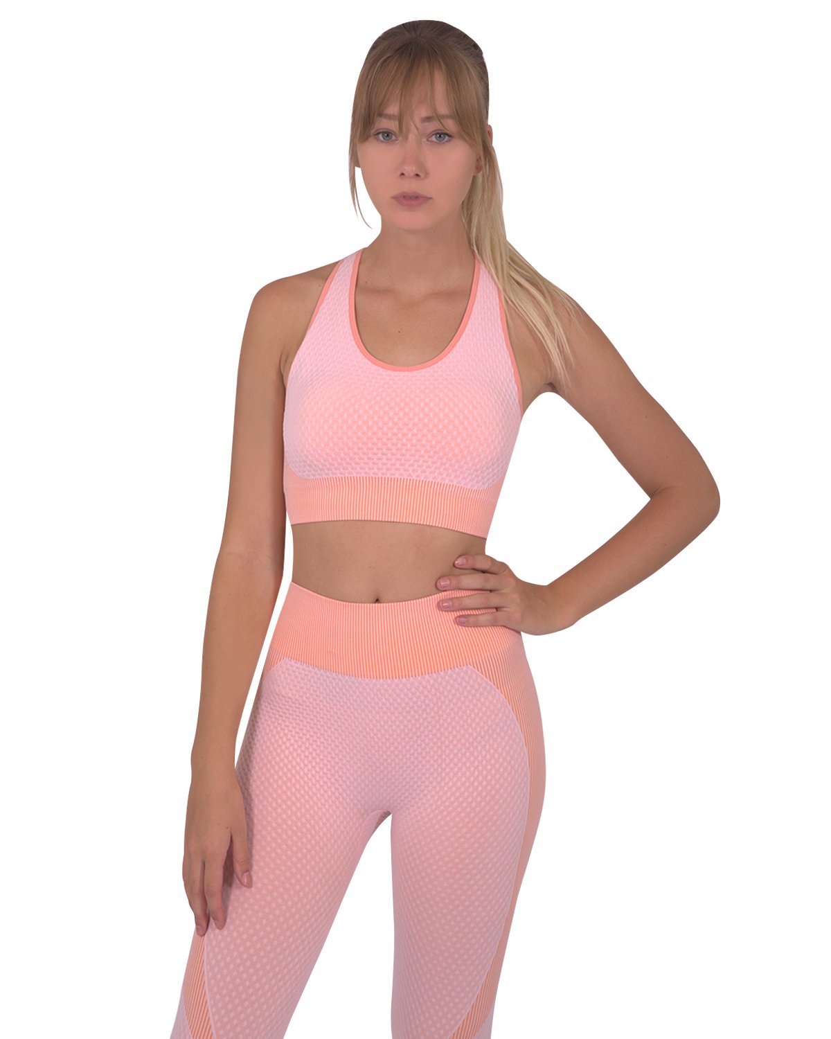 Image of Trois Seamless Sports Bra - Pink from Edmene LLC