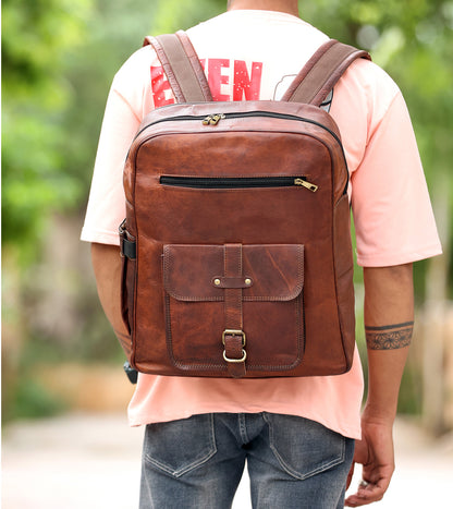 Image of Genuine 15 6 Inch Vintage Laptop Backpack Retro Travel Work Rucksack 1433985546 from Edmene LLC