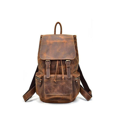 Image of Buffalo Leather Backpack Handmade Unisex Backpack Travel ... from Edmene LLC