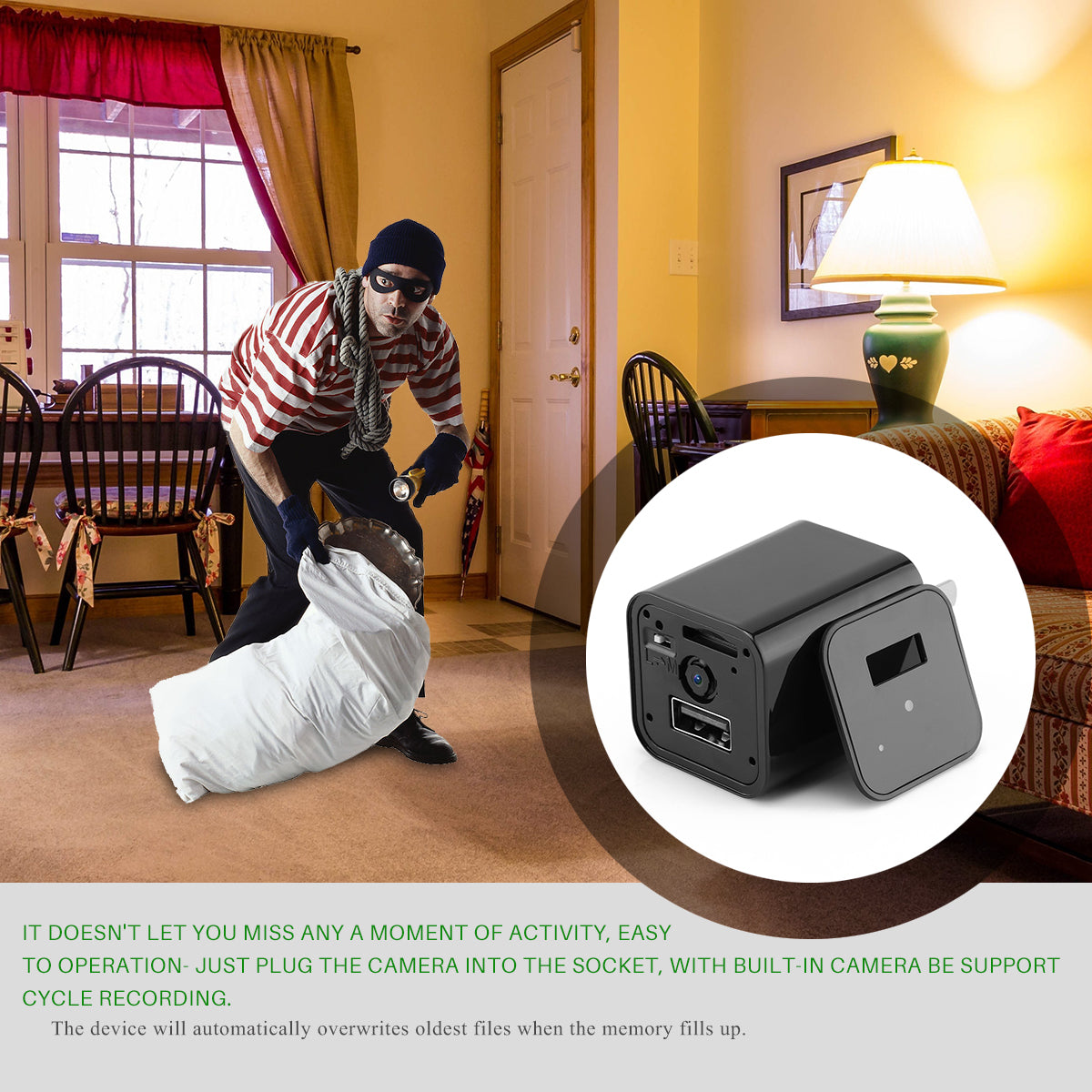 Image of Hd 1080P Hidden Camera Usb Charger Home Security 1342706429 from Edmene LLC