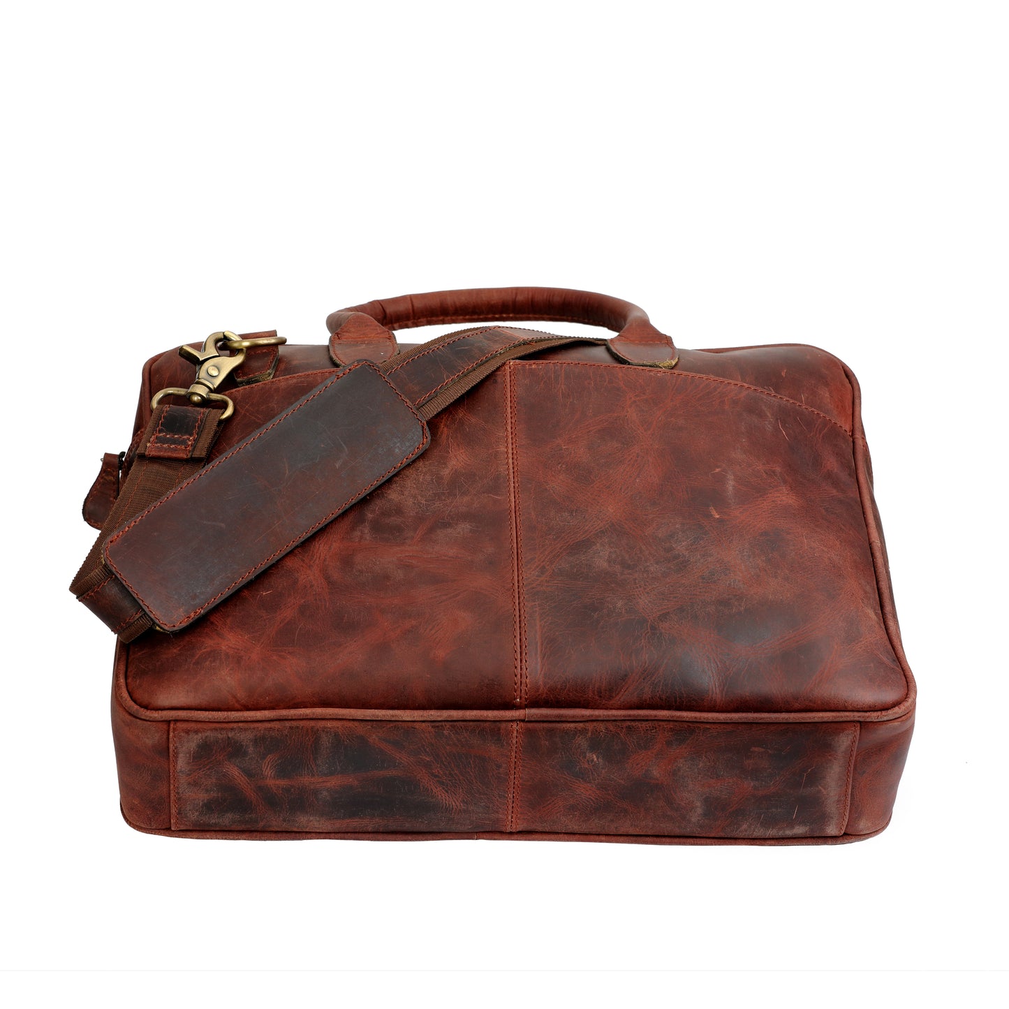 Handmade Buffalo Leather Briefcase Laptop Bag.