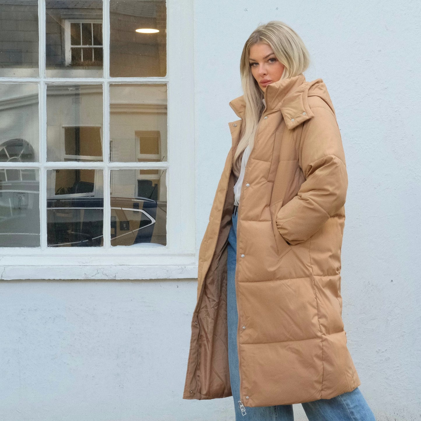 Women Long Puffer Jacket Winter Coat with Hood