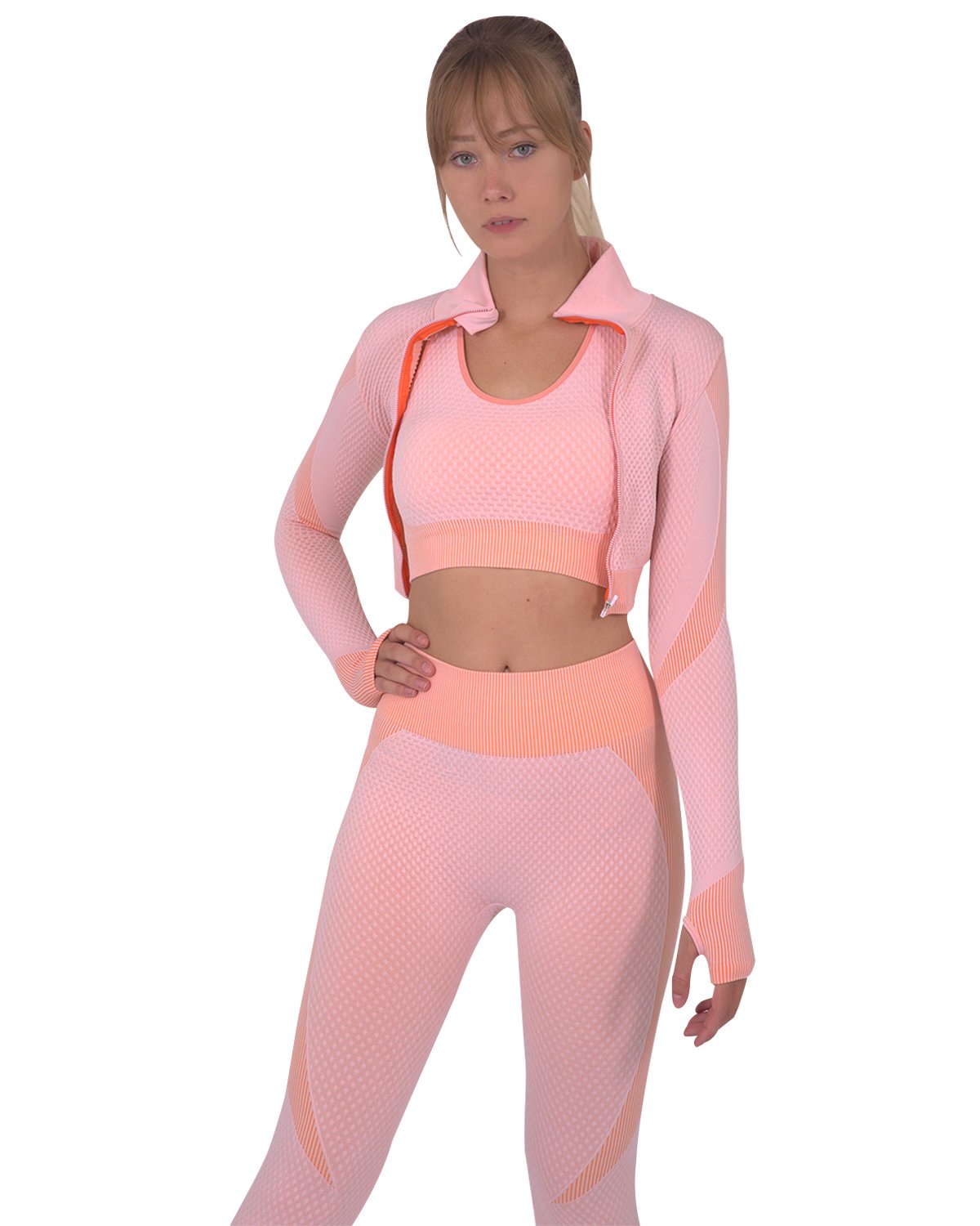 Image of Trois Seamless Sports Jacket Pink 469806251 from Edmene LLC