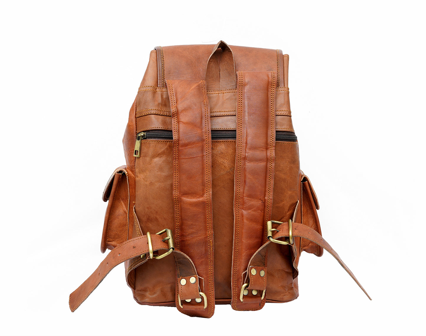 Image of 15 Inch Vintage Brown Genuine Leather Women Backpack Bag 1160583339 from Edmene LLC