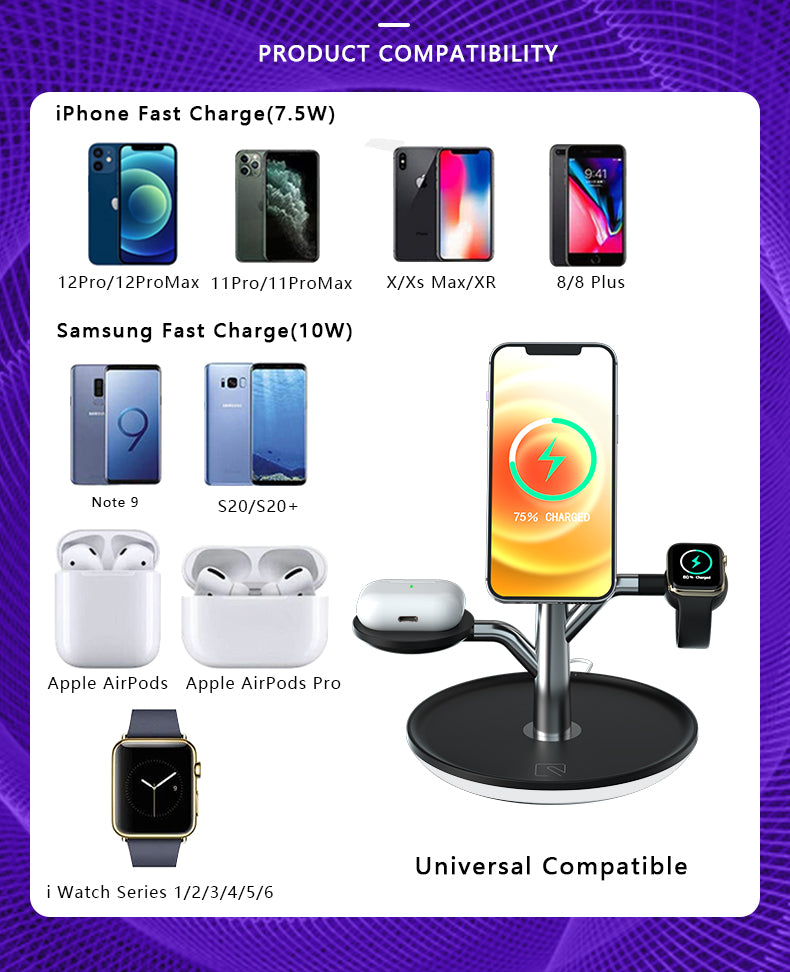 Image of Universal Wireless Charging Stand For Iphone Apple Watch Airpods 1441764054 from Edmene LLC