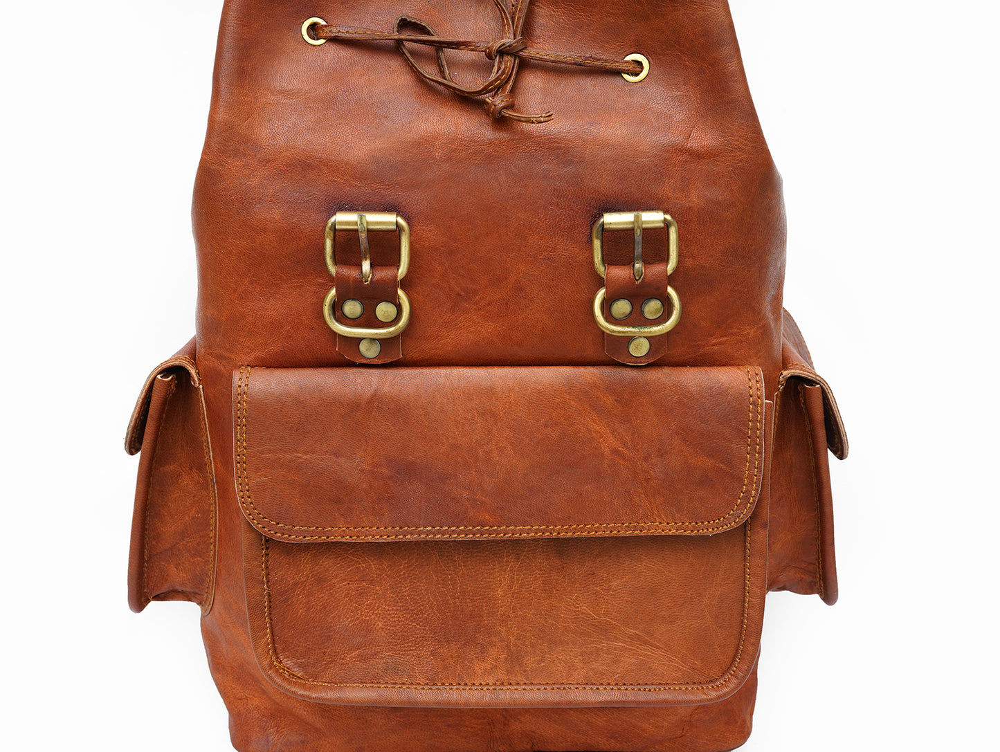 Image of 15 Inch Vintage Brown Genuine Leather Women Backpack Bag 1160583339 from Edmene LLC
