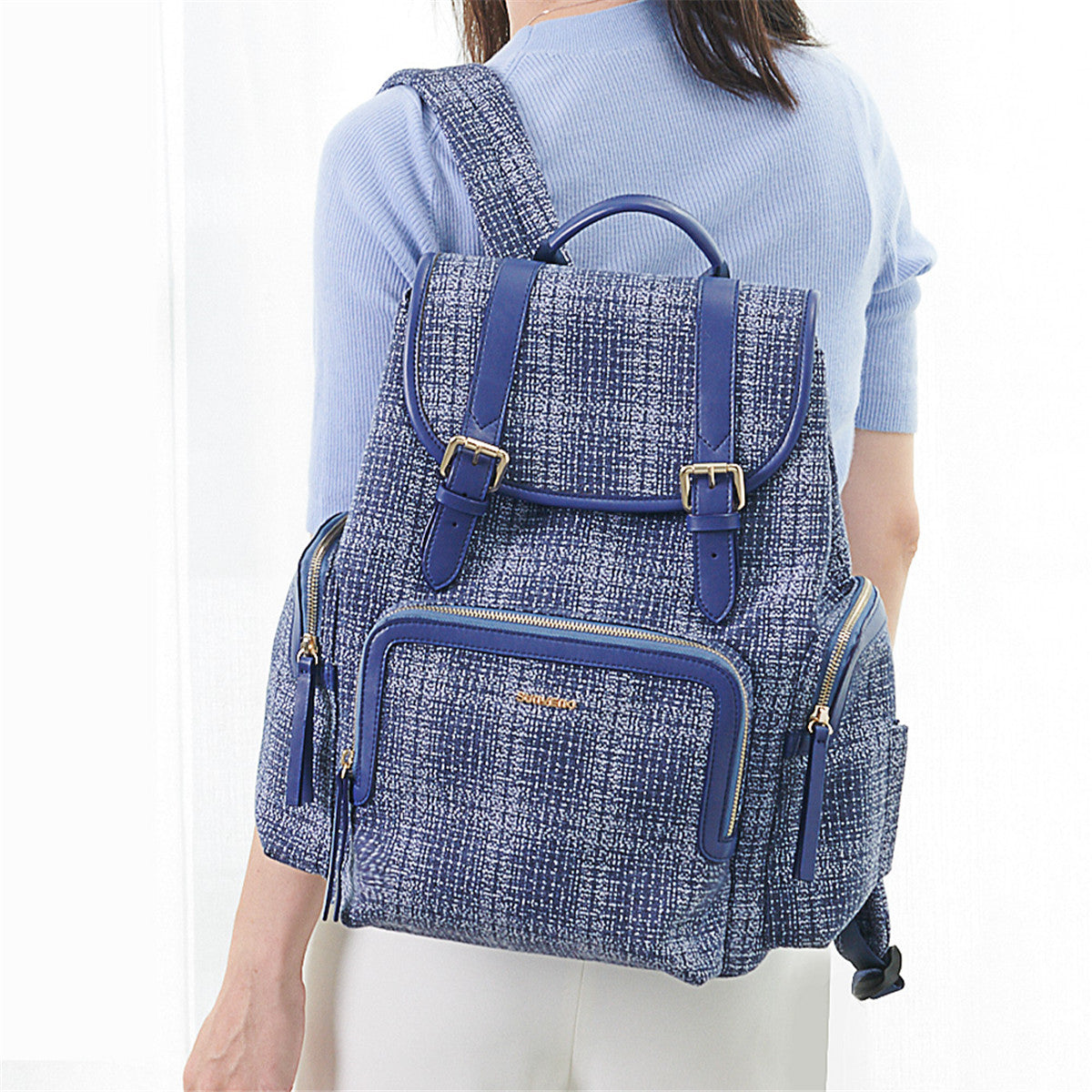 Image of Fashion Tweed Baby Diaper Bag Backpack 1274980428 from Edmene LLC
