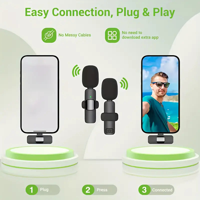 Image of Wireless Lavalier Microphone Clip On Mic With Noise Reduction 883319057 from Edmene LLC