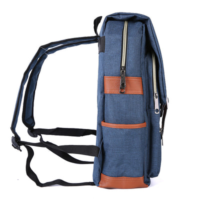 Image of Slim Backpack College School Business Fits 15 Inch Laptop Dark Blue 1073528485 from Edmene LLC