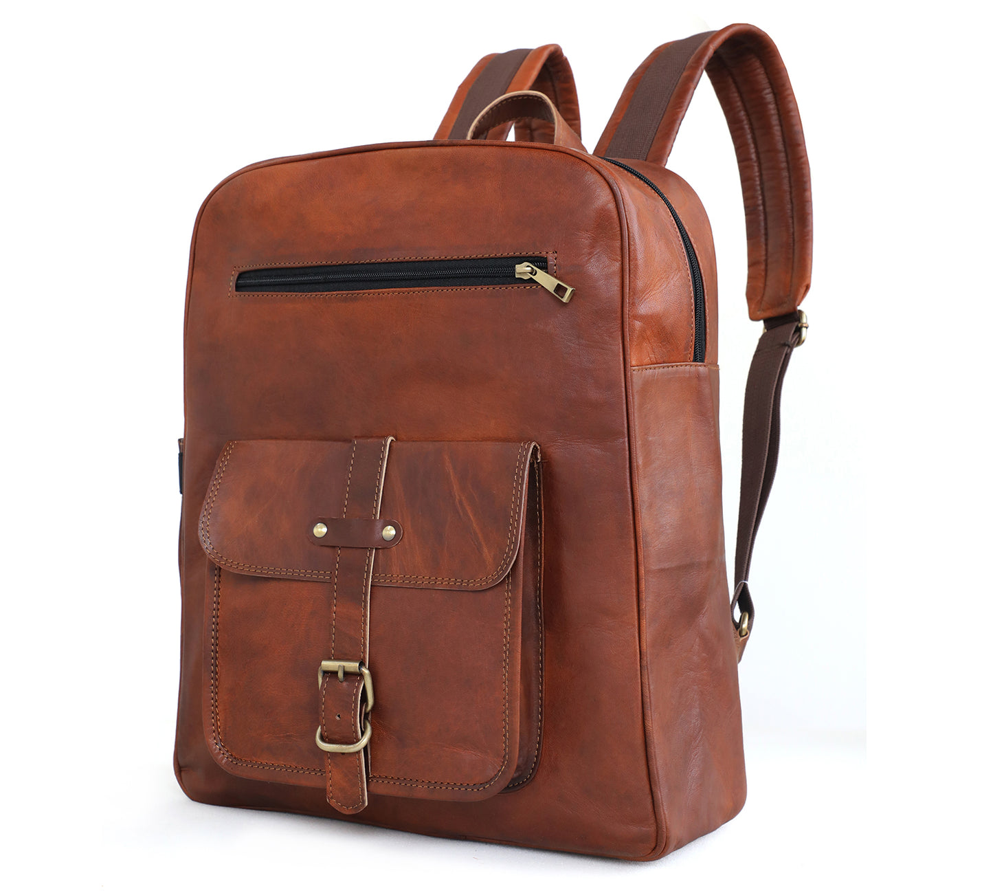 Image of Genuine 15.6-inch Vintage Laptop Backpack Retro Travel & ... from Edmene LLC
