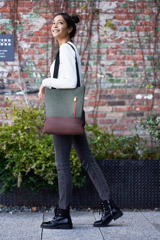 Image of Rockaway 3 in 1 Backpack, Tote & Crossbody from Edmene LLC