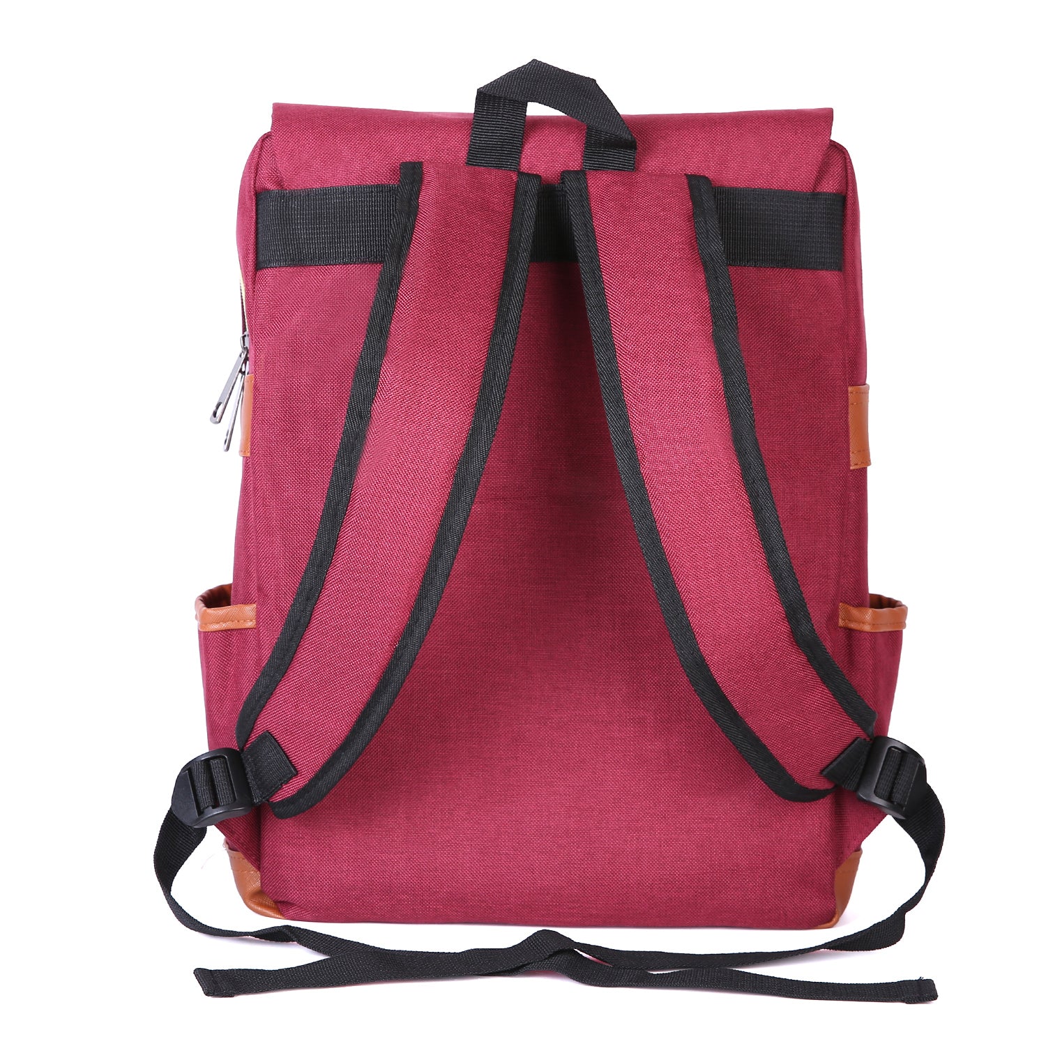 Image of Slim Backpack College School Business Fits 15 Inch Laptop Wine Red 57481284 from Edmene LLC