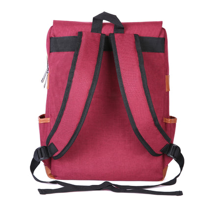 Image of Slim Backpack College School Business Fits 15 Inch Laptop Wine Red 57481284 from Edmene LLC