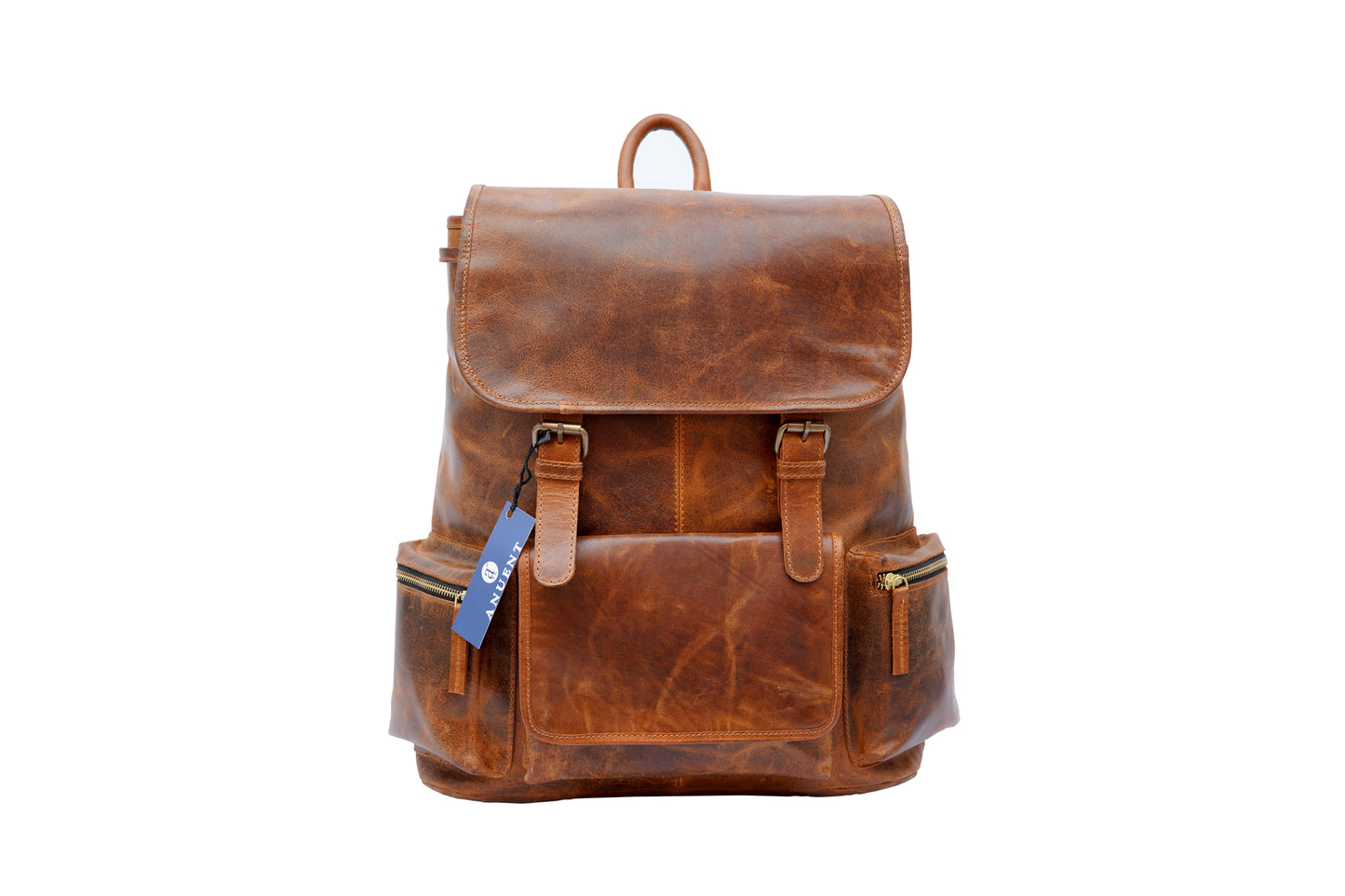 Image of Buffalo Leather Backpack - Handmade 15.5 Inch Unisex Back... from Edmene LLC