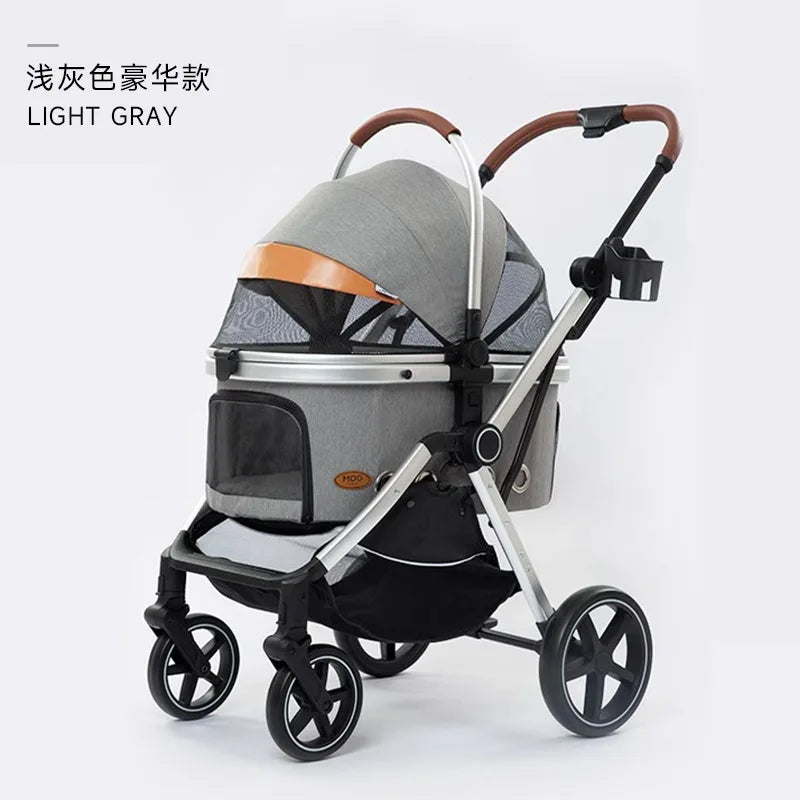 Separation Pet Trolley Dog Show Stroller Luxury 4 Wheels ...