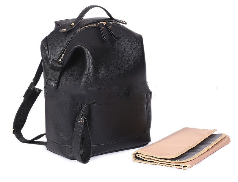 PU Leather Casual Mommy Backpack