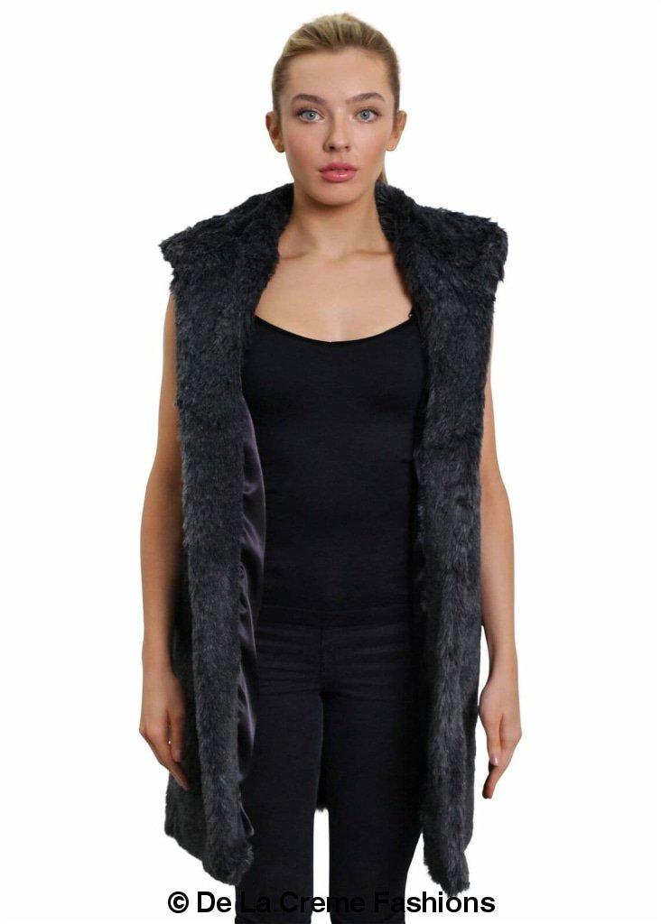 Image of Faux Fur Hooded Gilet 1242281840 from Edmene LLC