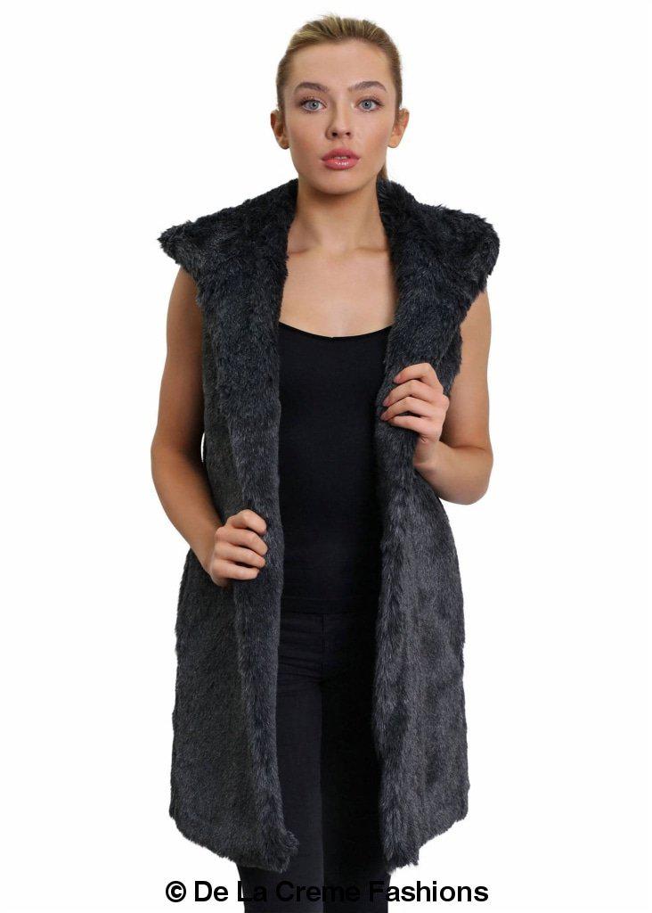 Image of Faux Fur Hooded Gilet 1242281840 from Edmene LLC