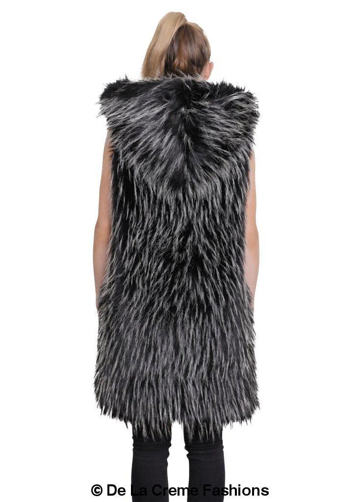 Image of Faux Fur Hooded Gilet 1242281840 from Edmene LLC