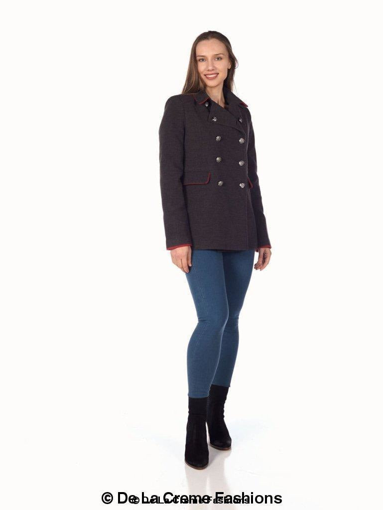 Image of De La Creme Womens Military Style Pea Coat 867064961 from Edmene LLC