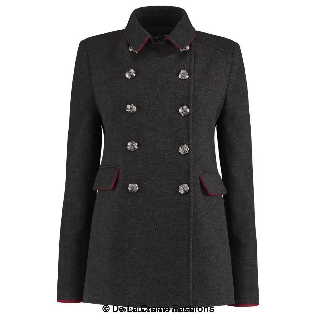 Image of De La Creme Womens Military Style Pea Coat 867064961 from Edmene LLC