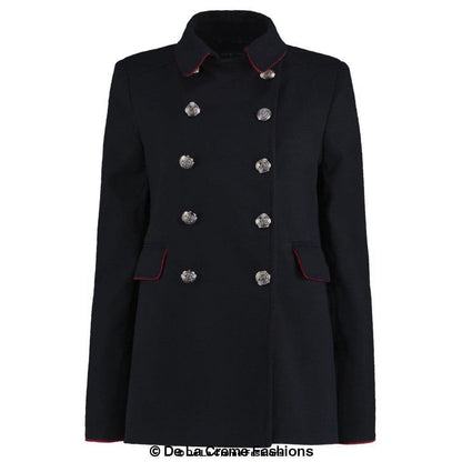 Image of De La Creme Womens Military Style Pea Coat 867064961 from Edmene LLC
