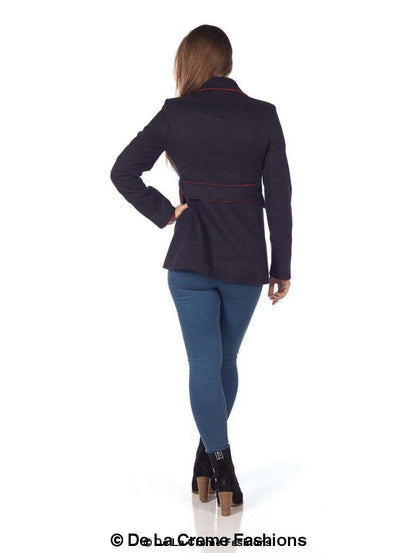 Image of De La Creme Womens Military Style Pea Coat 867064961 from Edmene LLC