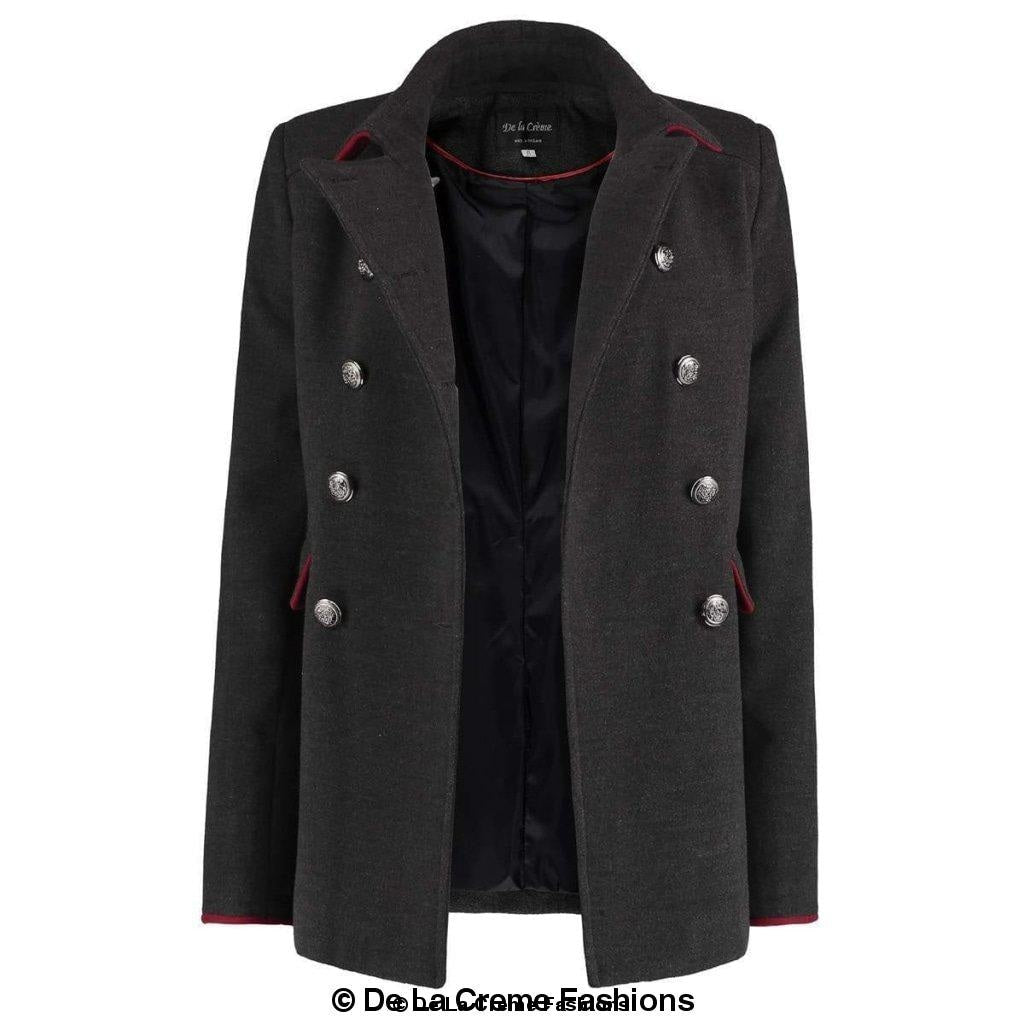 Image of De La Creme Womens Military Style Pea Coat 867064961 from Edmene LLC