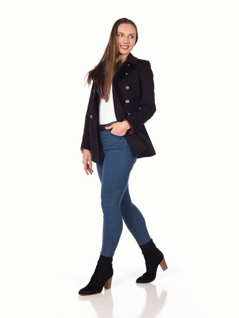 Image of De La Creme Womens Military Style Pea Coat from Edmene LLC