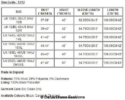 Image of Pre Order Womens Wool Blend Winter Warm Knee Length Coat 1128996278 from Edmene LLC