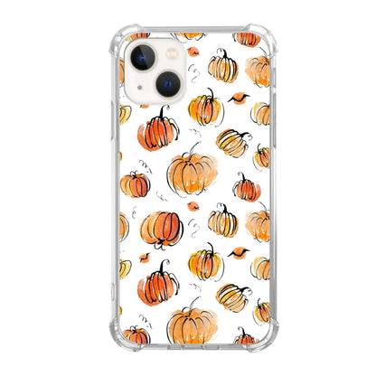 Enughselso Watercolor Halloween Pumpkins Case Compatible with iPhone 13 Orange Autumn Thanksgiving Phone Case for iPhone 13 Trendy Cool TPU Bumper Phone Case Cover