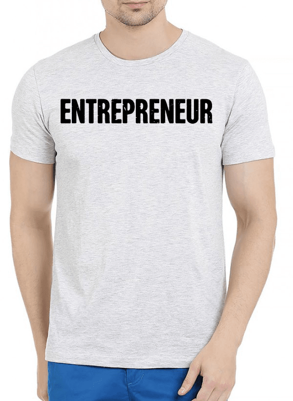Image of Entrepreneur Half Sleeves Melange T Shirt 938000337 from Edmene LLC