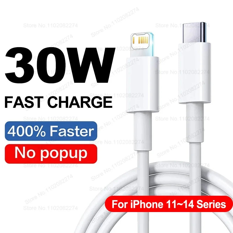 Image of Pd 30W Usb Type C Cable For Apple Iphone 16 15 13 12 11 14 Pro Max Plus Iphone Charger Cable Fast Charging Usb Cable Accessories from Edmene LLC