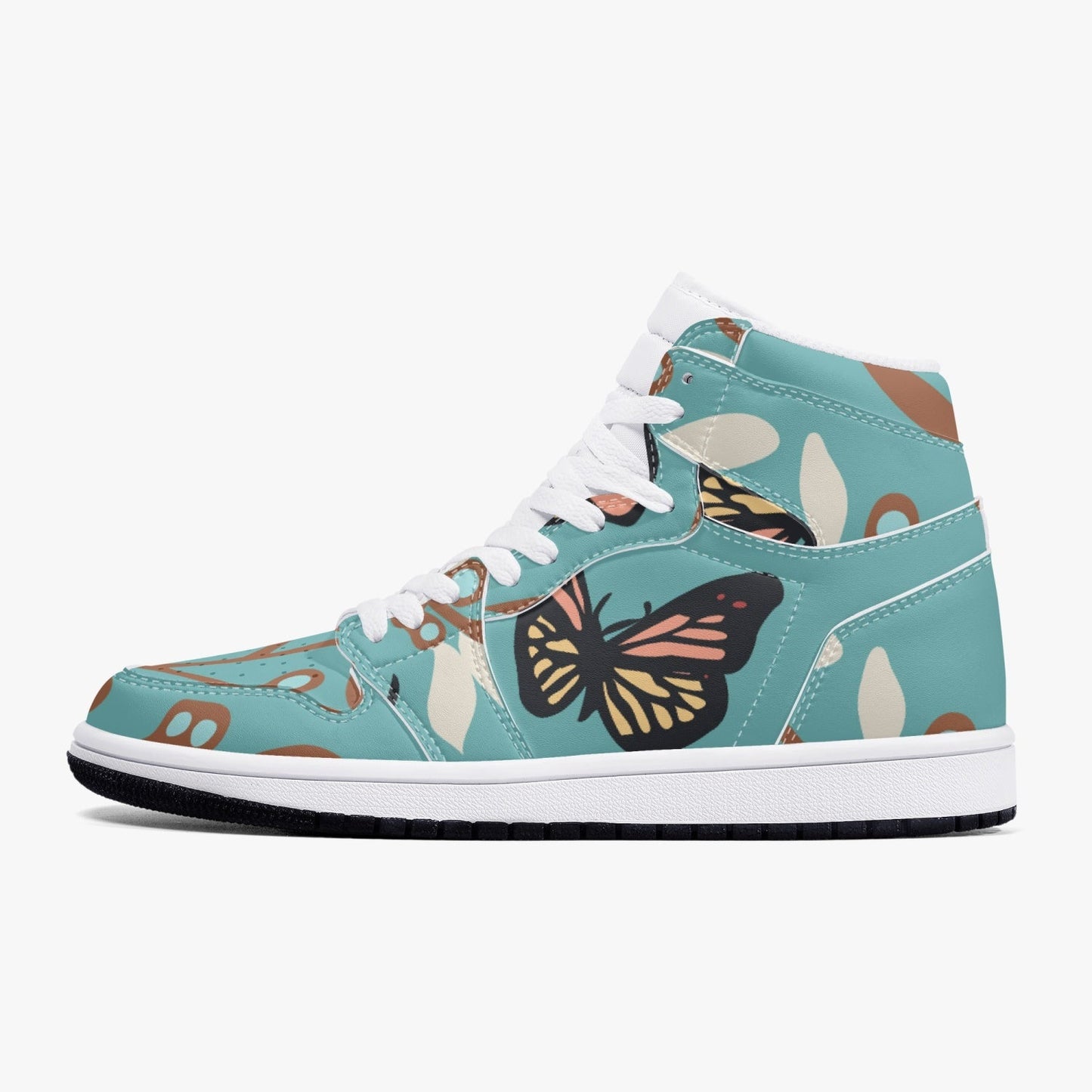 Image of Jacki Easlick Butterfly High-Top Leather Sneakers from Edmene LLC