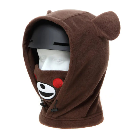 Cartoon Ski Helmet Cover with Face Protection