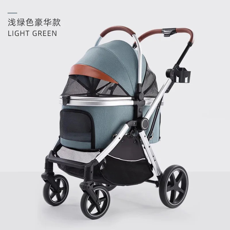 Separation Pet Trolley Dog Show Stroller Luxury 4 Wheels ...