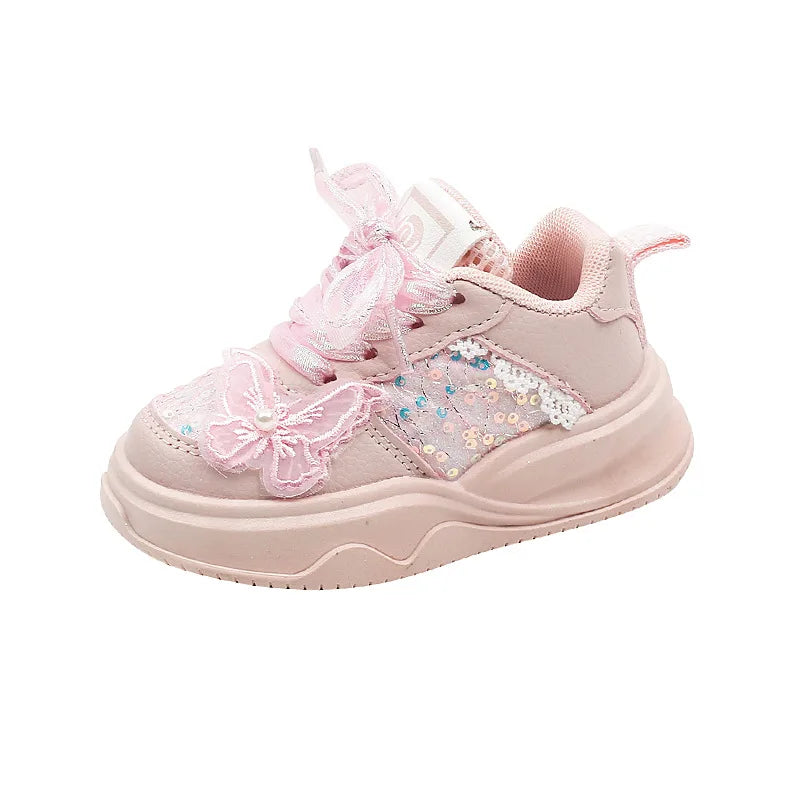 New Sneakers Kis Fashion Sweet Exquisite Women Sport Shoe Princess Mesh Breathable Girl Shoe Comfort Soft Non Slip Casual Shoes