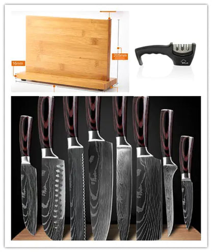 Knife Set with Kitchen Accessories