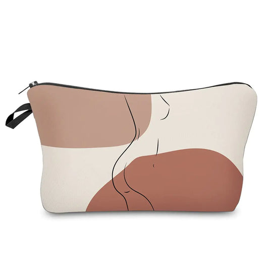 Deanfun Makeup Case Small Cosmetic Zipper Bag Waterproof for Purse Mini Women Cute Traveling Accessories Pouch for Ladies Thanksgiving Christmas Gifts(D2-55418)