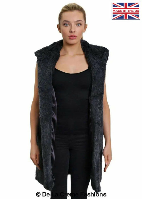 Image of Faux Fur Hooded Gilet 1242281840 from Edmene LLC