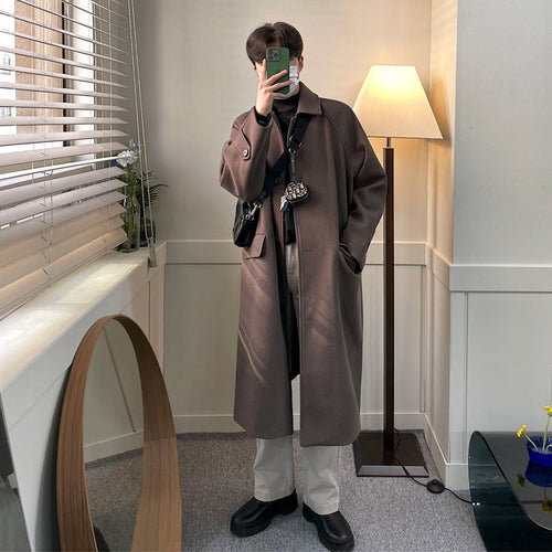 WoolElite™ Men's Long Coat – Autumn & Winter Classic