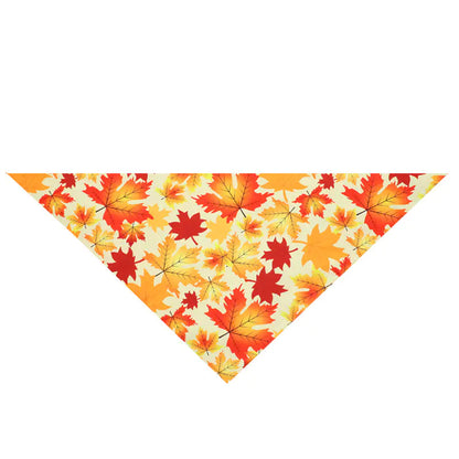 Thanksgiving Pet Bandana with Turkey and Pumpkin Design