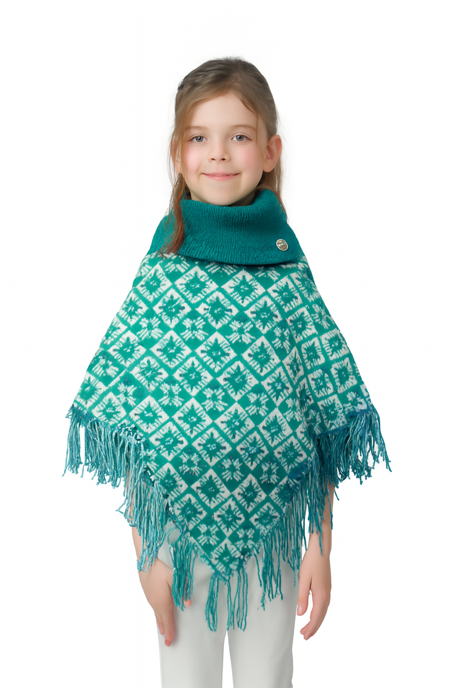 Women & Girls Poncho for winters | Beautiful design poncho-Green