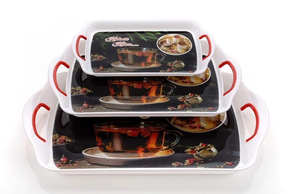 Image of Kitchen Designer Serving Tray | Tea Black in White from Edmene LLC