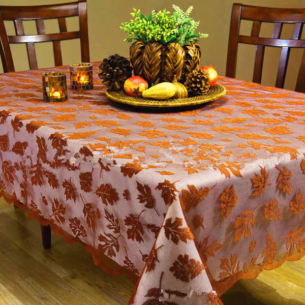 Thanksgiving Tablecloth with Maple Leaf Design