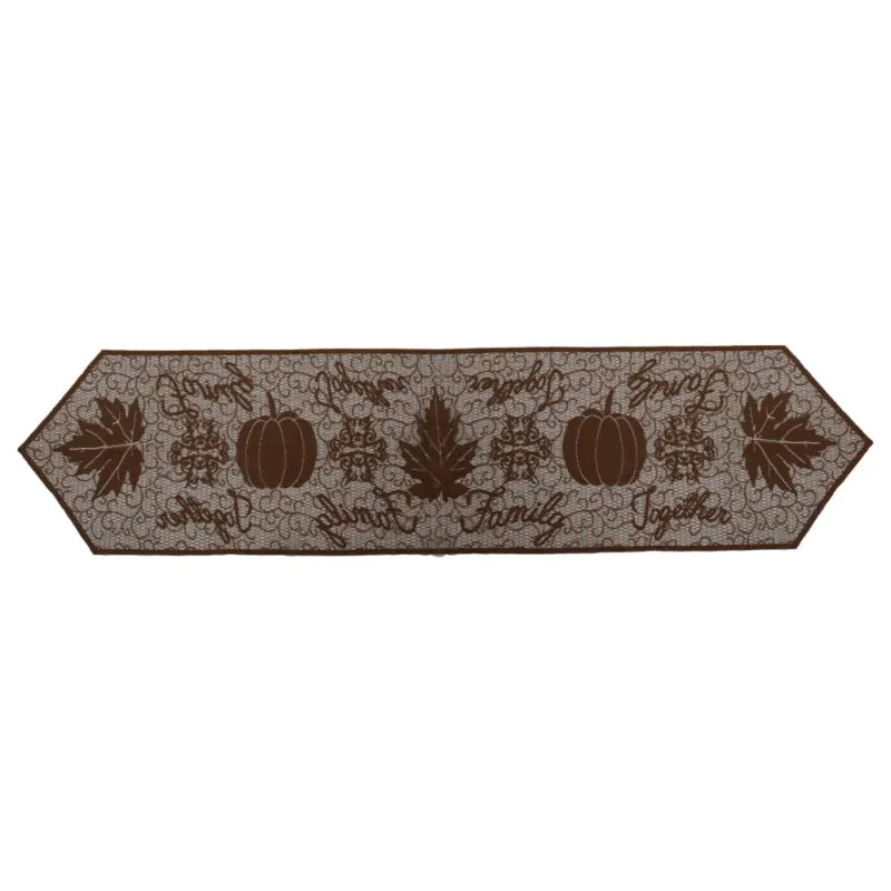 Thanksgiving and Halloween Table Runner with Leaves and Pumpkins