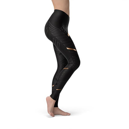 Image of Womens Sports Stripes Black Leggings 343879789 from Edmene LLC