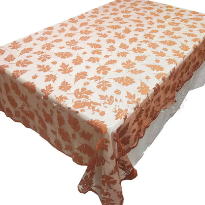 Thanksgiving Tablecloth with Maple Leaf Design
