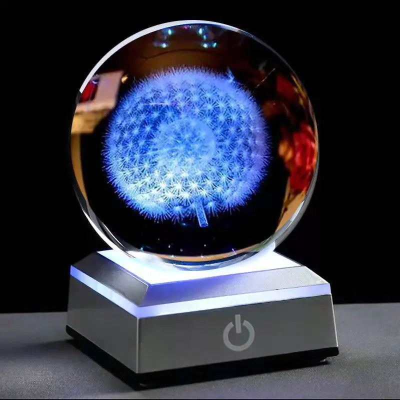 Luminous Crystal Ball Night Light for Bedroom Decor